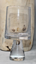 Pedestal Glass Heavy Stem Possible Decorative Candle Holder 6.25&quot; - $4.85