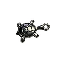 Turtle Pendant Silver Tone Charm Bracelet Necklace Jewelry Craft Dangle u Nautic - £5.58 GBP