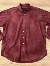 Vintage RALPH LAUREN Blake Shirt Button Up Size L Red Plaid Lightweight Chest 54 - £35.17 GBP