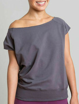 Tanya-B Women&#39;s Short Sleeve Off-The-Shoulder Shirt, Gray, Extra Small - £22.29 GBP