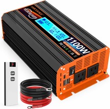 1100 Watt Pure Sine Wave Power Inverter 12V Dc To 110V 120V Converter, A... - £102.08 GBP