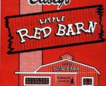 Casey&#39;s Little Red Barn Menu Abilene Texas 1961 Folger&#39;s Coffee by the Hour - $148.89