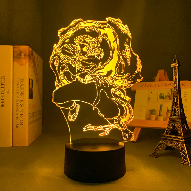 Anime Demon Slayer LED Acrylic Night Light Rengoku! Figure No Yaiba Gift - £19.74 GBP