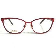 Hugo Boss Eyeglasses Frames BO0153 6TA Brown Wood Grain Shiny Red 54-16-135 - £55.70 GBP