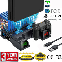 For Playstation 4 Ps4 Pro/Slim Vertical Cooling Station Controller Charging Dock - £34.36 GBP