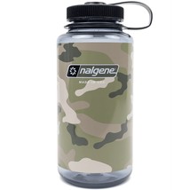 Nalgene Sustain 32oz Wide Mouth Camouflage Bottle (Gray) Recycled Reusable - £13.26 GBP