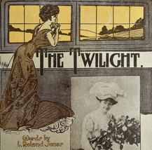 The Twilight 1906 Sheet Music COVER Art Nellie McCoy Boston Sunday DWEE3A - £31.23 GBP