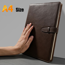 Coffee 11.2x8.2inch Vintage Leather Journal Paper Notebook Lined Diary 240 Pages - £26.36 GBP