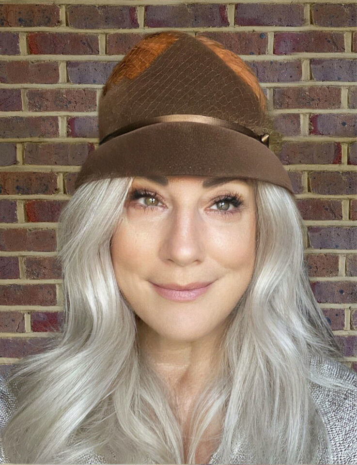 VTG Womens Adele Clair Brown Velour Bucket Hat w/ Feathers O/S 1960s Church - $34.75