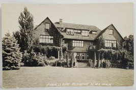 Alma Michigan RPPC Residence of Francis King 1922 TO Pana IL Postcard T14 - £5.46 GBP