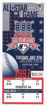 1997 MLB All Star Game Full Unused Season Ticket Cleveland - $109.93