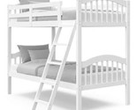 Long Horn Twin-Over-Twin Bunk Bed (White) - Greenguard Gold Certified, C... - $450.99