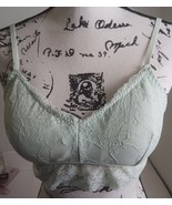 DANSKIN INTIMATES MINT GREEN WIRE FREE LACE BRA Women&#39;s XL - $202.51 MXN