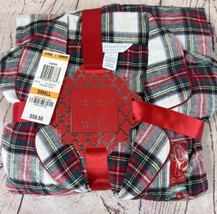 New Charter Club Women&#39;s 2 Piece Red Plaid Holiday Cotton  Flannel Pajamas Sz S - £19.56 GBP