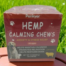 Penkyer Hemp Calming Chews  Dogs Stress Anxiety Calming 120 Chews EXP 1/26 - $19.39