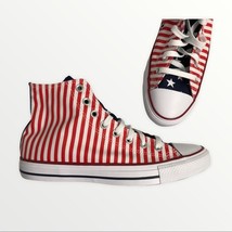 Converse Patriotic Chuck Taylor All Star Hi Top Sneakers 8 USA Flag Amer... - £37.82 GBP