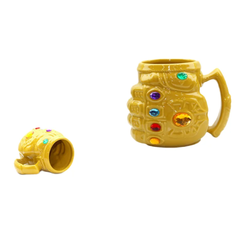 Marvel Thanos Animation Peripheral Infinity Gloves Mark Cup Ceramic Cup Creative - £18.95 GBP