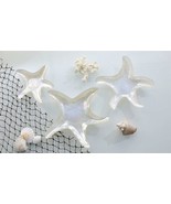 Starfish Plates Set of 3 Pearlized Nesting White Glass Nautical Ocean Se... - £27.24 GBP
