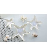 Starfish Plates Set of 3 Pearlized Nesting White Glass Nautical Ocean Se... - €29,43 EUR