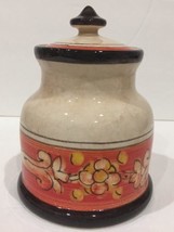Opera Nova Condiment Jar Multi-Purpose Italian Floral Canister 6" H - £15.45 GBP