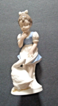 Vintage Forest Bavaria, Germany Little Girl w/Goose Porcelain Figurine - £16.45 GBP