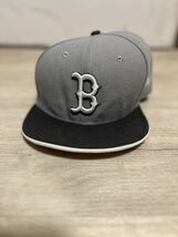 MLB Boston Red Sox 59FIFTY 5950 Men's Fitted New Era Hat Cap Gray White ... - $11.33