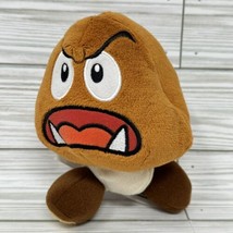 Super Mario Goomba Mushroom Plush Open Mouth Running World Of Nintendo 6 Inch - £10.11 GBP