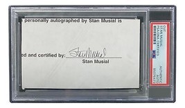 Stan Musial Saint Louis Cardinals Signé Slabbed Coupe Signature PSA / DNA - £53.38 GBP