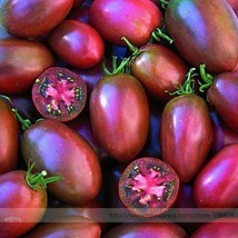 100 Seeds Ukrainian Purple Tomato Sweet Meaty Plum Shaped Beautiful - $7.11