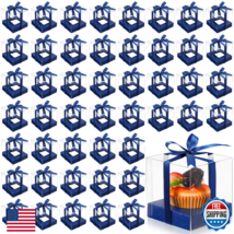 Thenshop 50 Pcs Clear Individual Cupcake Boxes Plastic Holder 3.5 Inch S... - $52.96