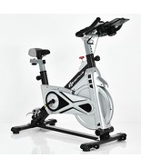 Stationary Silent Belt Adjustable Exercise Bike with Phone Holder and El... - £348.74 GBP