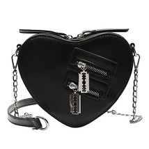 Heart Blade Zipper Chain Crossbody Bags For Women Girl Casual  Purses And Handba - £60.92 GBP