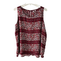 EST. 1946 Women’s XL Red Floral Paisley Sleeveless Layered Blouse - $16.20
