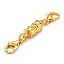 Magnetic Clasp Gold Lobster Claw Jewelry Making Supplies 45mm Set Brass - £5.14 GBP