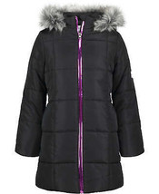 Calvin Klein Big Girls Metalliac Zipper Long Puffer, Size Medium 8/10 - £47.44 GBP