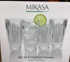Mikasa Parkside 11.7oz Highball Glasses Set of 4 - £11.74 GBP
