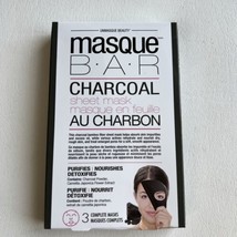 Masque BAR Charcoal Sheet Mask. Masks set of 3 - £8.72 GBP