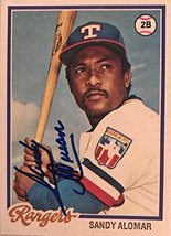Sandy Alomar Sr. Signed Autographed 1977 Topps Baseball Card - Texas Rangers - $19.79
