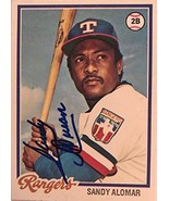 Sandy Alomar Sr. Signed Autographed 1977 Topps Baseball Card - Texas Ran... - $13.85