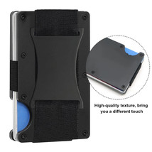 RFID Thin Tactical Aluminum Wallet With Money Strap - £4.68 GBP