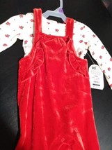 Wonder Nation Baby Girl Red Romper Size 12 Months. NWT! Christmas Outfit. - £4.62 GBP