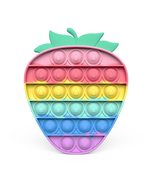 Set of 2 Rainbow Strawberry Pop It Toys - Perfect for Kids and Adults to... - £10.01 GBP