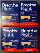 Qty-4 Breathe Right Extra Strength Nasal Strips 44 Tan Strips Each - £38.89 GBP