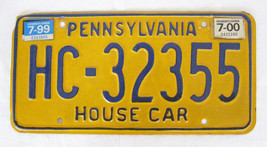 Vintage Pennsylvania House Car ‘HC-32355’ License Plate w/ 1999+2000 Stickers - £11.73 GBP