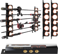 Safeguard Fishing Rod Holder Rack Wall Ceiling Mount Garage Storage Orga... - €12,98 EUR