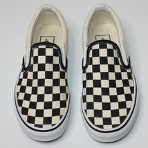 Vans Off the Wall Checkerboard Black &amp; Off-White Slip-On Shoes size 5.5 - $49.99