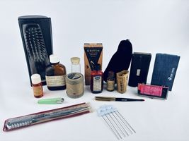 Antique Vintage Apothecary Medicine Cabinet Beauty Lot Bottles Box Medic... - $49.88