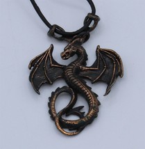Wyverey Dragon Pendant Necklace Alchemy Gothic Vintage 1996 - £35.93 GBP
