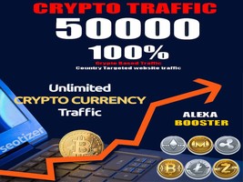 Non Stop CRYPTO CURRENCY Organic Web Traffic for 30 Days - £265.57 GBP