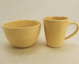 Large Ceramic Bowl &amp; Mug Set, Pottery Barn, Sausalito Pattern, Lemon Chi... - $19.55